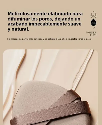 Esponja Gotita Negra Individual Poca Absorción Maquillaje