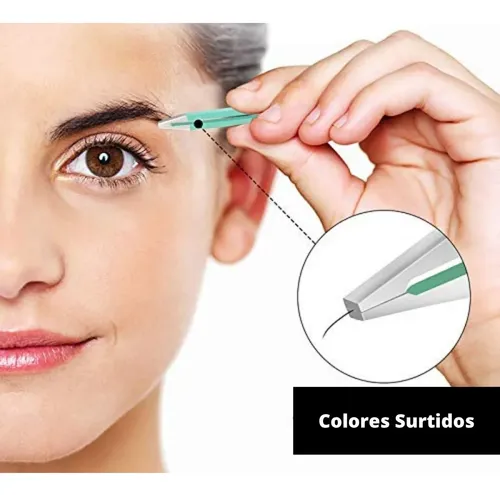 Kit De 4 Pinzas De Depilar Acero Inoxidable Cejas Bozo