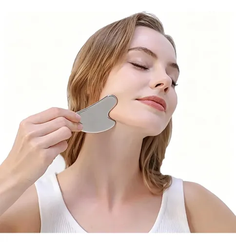 Herramienta Gua Sha Facial Metal Para Masaje Y Reafirmar