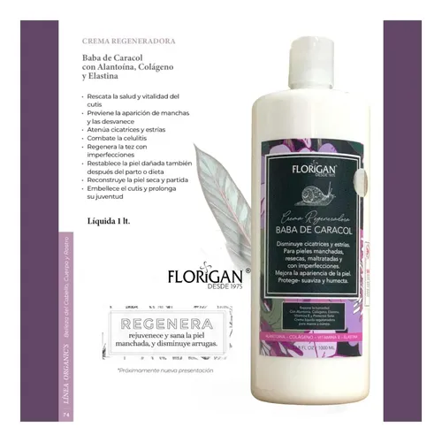 Florigan Loción Facial Y Corporal Con Baba De Caracol 1l