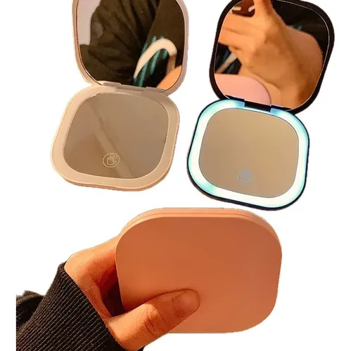 Modelo De Carga De Espejo De Maquillaje De Doble Cara, Portá