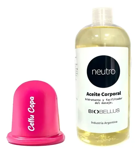 Ventosa Celulitis Cellu Copa Silicona +aceite X250 Biobellus