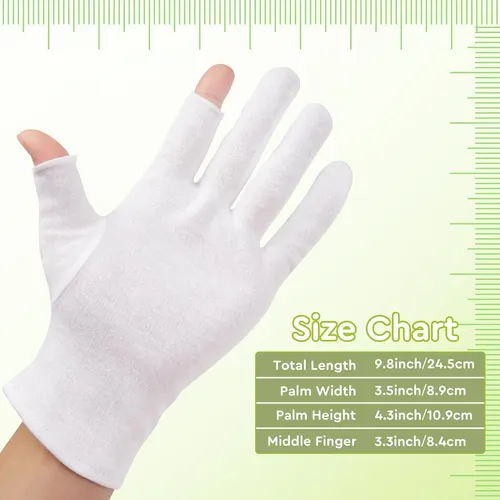 Guantes De Algodón Blancos Hidratantes Para Dormir 4 Pares