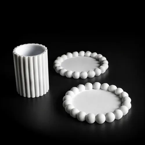 Bandeja Perla Organizador Minimalista Joyas Maquillaje Deco