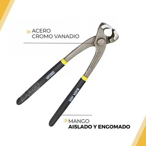 Tenaza 10 Pulgadas Mango Antideslizante Armador Medio Corte Black Jack I055