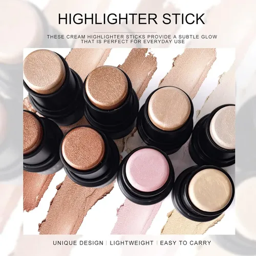Ownest 2 Colors Highlighter Stick, Shimmer Cream Powder, …