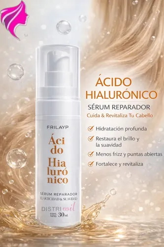Mascara Capilar Acido Hialuronico X240g + Serum 30ml Frilayp