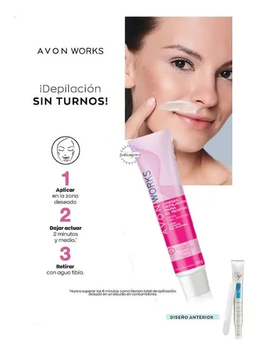 Crema Depilatoria Para Rostro Con Aceite Jojoba Avon Works