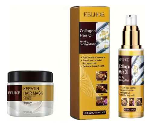 Mascarilla Keratina Aceite Colágeno Hidratante Cabello