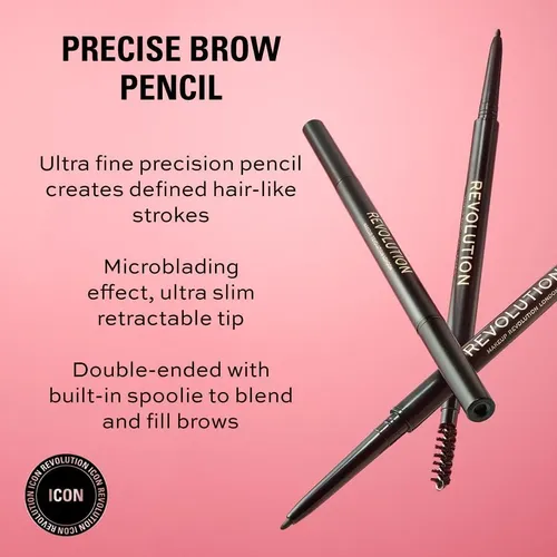 Lápiz De Cejas Preciso Defino Y Peino, Makeup Revolution
