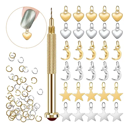 Set 71 Piezas Nail Art Con Anillos Y Taladro Para Uñas