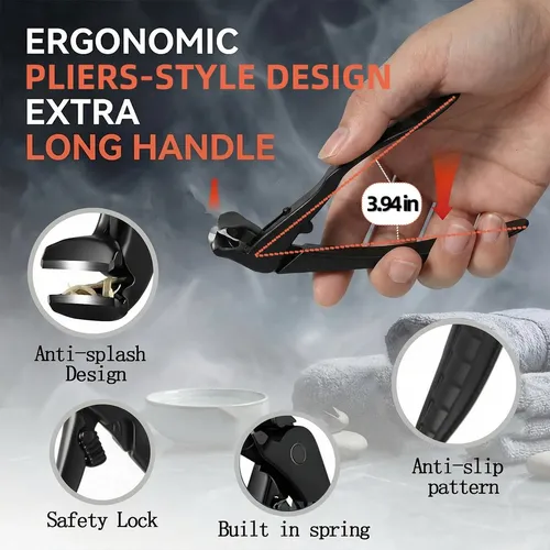 Cortaúñas Zaireg Ergonómico Estilo Alicate Plateado