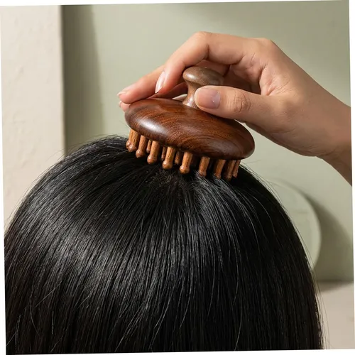 Peine Masajeador De Madera 28 Dientes Gua Sha Natural Q