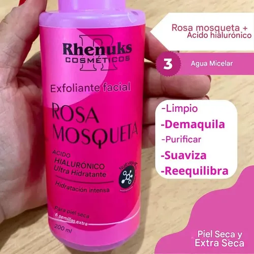 Kit Cuidado Facial Rosa Mosqueta Rhenuks Skincare Completo