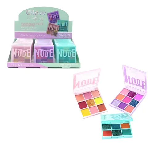Paleta De Sombras Nude Skora Glow Vibes X9 Tonos