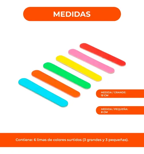 Set X 6 Limas Ultra Fina Para Manicuria