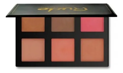 Paleta De Rubor Contorno Y Bronzer Rude Cosmetics Undaunted 6 Tonos Polvo