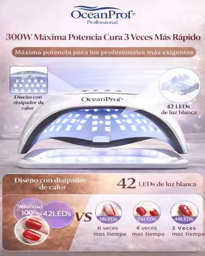 Cabina Para Uñas 300w Ocean Prof Uv/led Para Pieles Normales