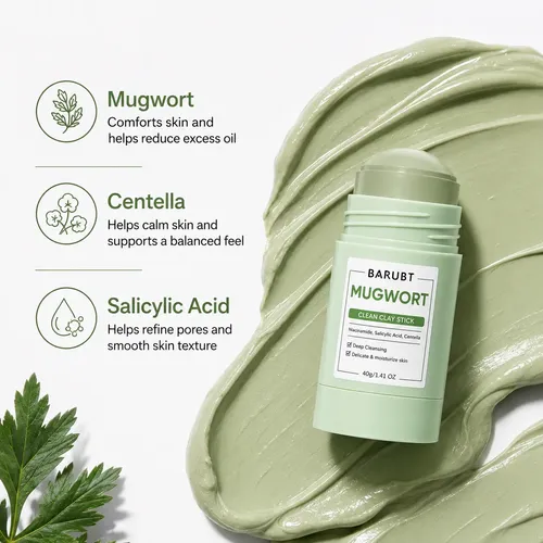 Barubt Stick De Arcilla Facial Mugwort Limpiador Todo Tipo De Piel