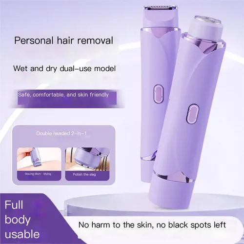 Depiladora Eléctrica Doble Cabeza Para Cuerpo Dreampink