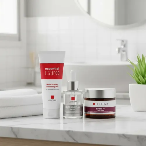 Rutina Skincare Piel Mixta Antiage Retinol Lidherma