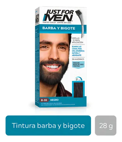 Pack Tintura Gel Just For Men Barba y Bigote Negro 2 Unidades