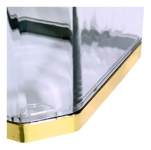 Organizador Cosmeticos Maquillaje Baño Con Dorado