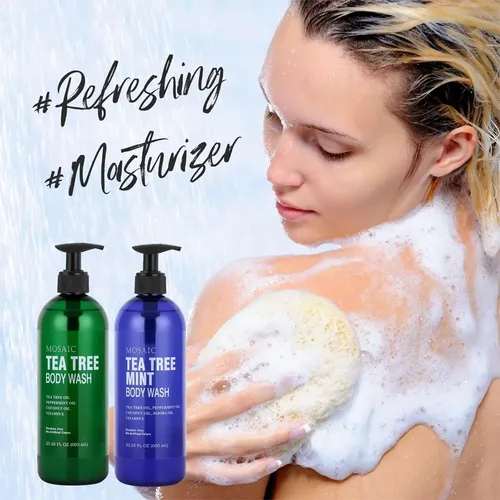 Gel Limpiador Corporal Con Menta Y Gel De Ducha Con Vitamina