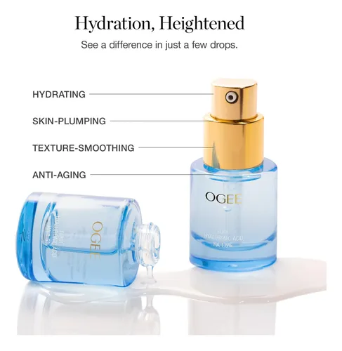 Sérum De Ácido Hialurónico Ogee Al 1,5% Para Cuidado Facial Todo Tipo De Piel Día/noche