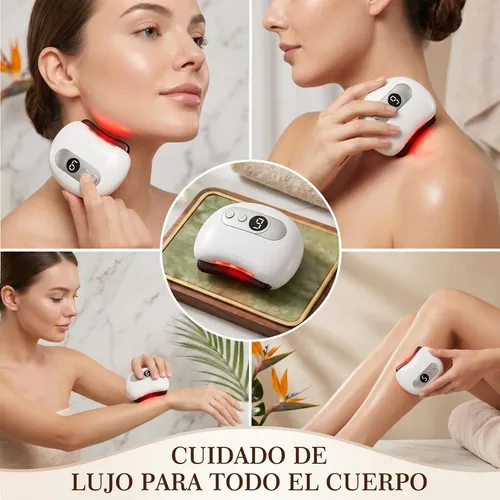 &*masajeador Facial Eléctrico Gua Sha Con 9 Niveles De