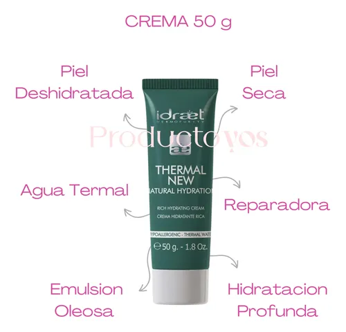 Rutina Skincare Piel Seca Agua Termal Hialuronico +25 Idraet
