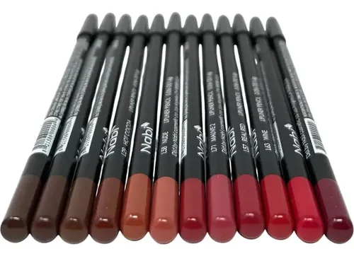 Lápiz Delineador Labial De Madera Nabi 12 Colores Surtidos