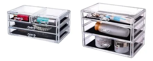Organizador Acrílico Maquillaje 2 Cajoneras – 6404 + 6414