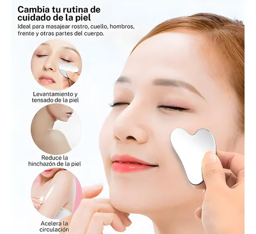 Ff 2 Masajeadores Faciales Y Corporales Gua Sha Acero 2026