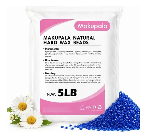 Cera Dura Makupala 5 Lb Azul Manzanilla Para Uso Profesional