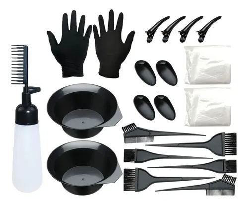Cyfxx A X 21pcs Herramientas For Teñir El Cabello Botella De