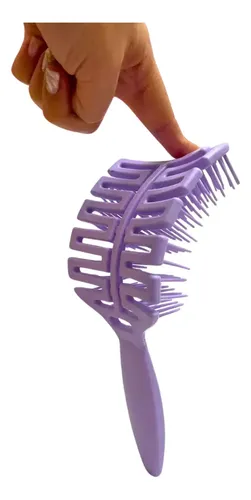 Cepillo Grande Antifrizz Desenredante Cabello Sol Scher Lila