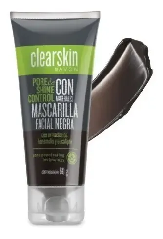 Avon Clearskin Mascarilla Facial Negra Matifica Con Carbón