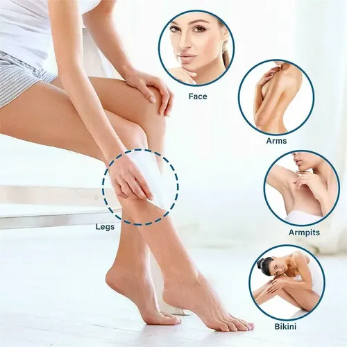 50x Tiras De Cera Fría Doble Cara Para Todo El Cuerpo