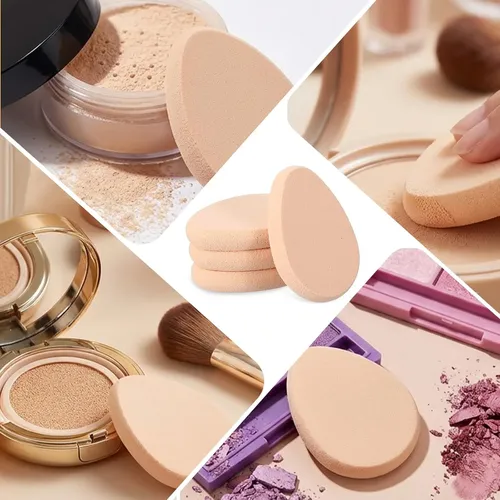 4 Esponjas De Maquillaje Planas Para Base, Esponja De Base,