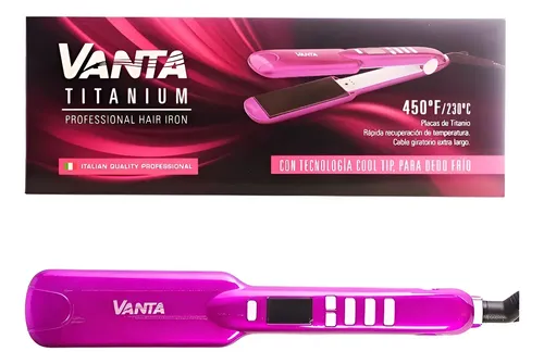 Planchita De Pelo Alisadora Vanta Titanium Violeta 220v 9c