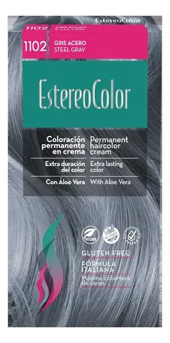 Tintura Estereo Color Kit 1102 Gris Acero – Apto Vegano