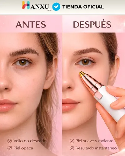 Depilador Facial Vello Corporal Luz Recargable 2 En 1 Mujer