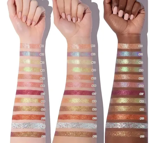 Sombra De Ojos Glitter Peach Champagne Rose Gold 0.1 Oz