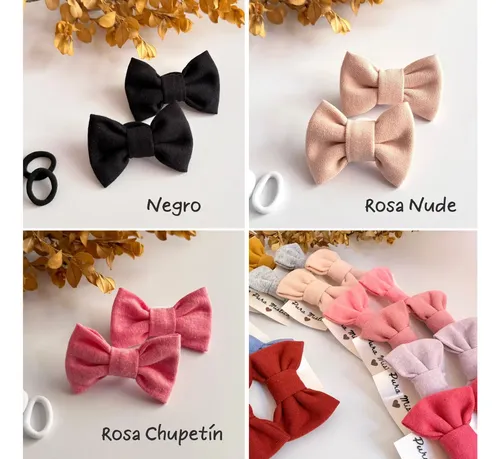 Hermosos! Pack De 6 Pares De Moñitos Colores A Elección.