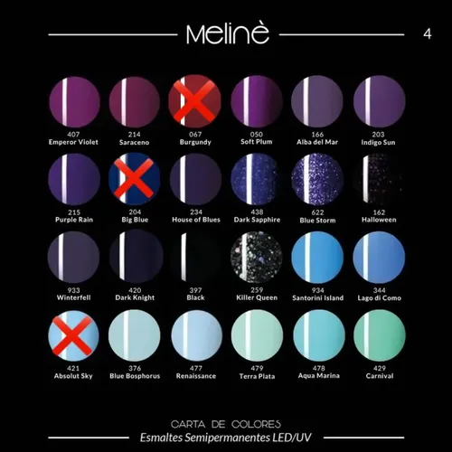 Kit 24 Esmaltes Semipermanente Meliné Color Led/uv Uñas