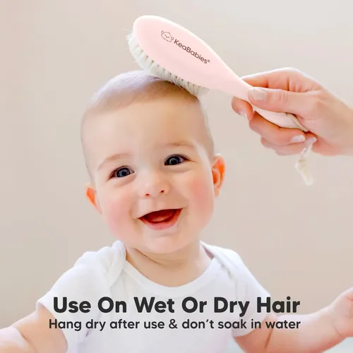 Cepillo De Pelo Para Bebés Keababies De Madera Con Cerdas Su