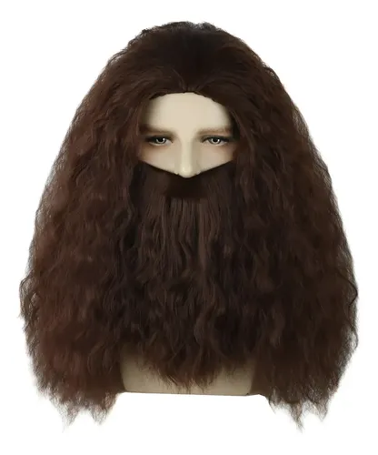 Peluca, Barba, Disfraz Mago Hombre Halloween, Cosplay