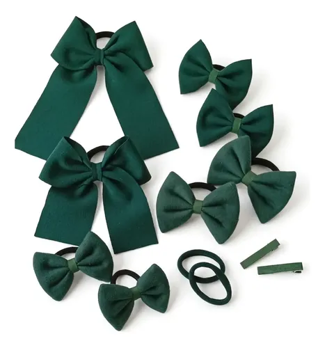 Pack X12 Accesorios Cabello Escolar Azul Marino Nena Moños