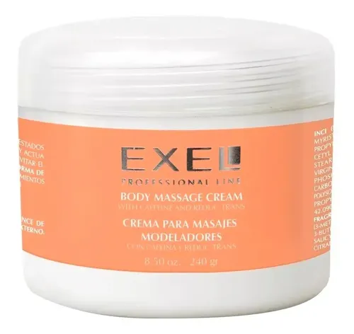 Crema Para Masajes Modeladores Exel Con Cafeína Y Reduct-Trans 240gr